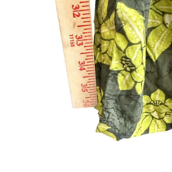 VTG Victoria's Secret Tropical Lounge Pajama Pants Sleepwear Medium Green - Picture 9 of 9